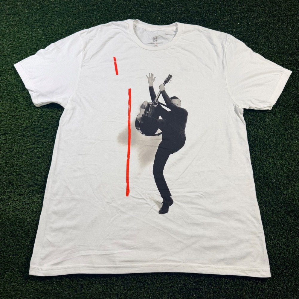 Bryan Adams 2024 So Happy It Hurts Tour T-Shirt White Large Ceremony of Roses